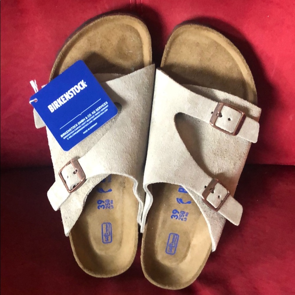 NIB Birkenstock Zurich Taupe sandals US L 8 M 6